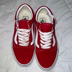 Red Old Skool Vans Shoes